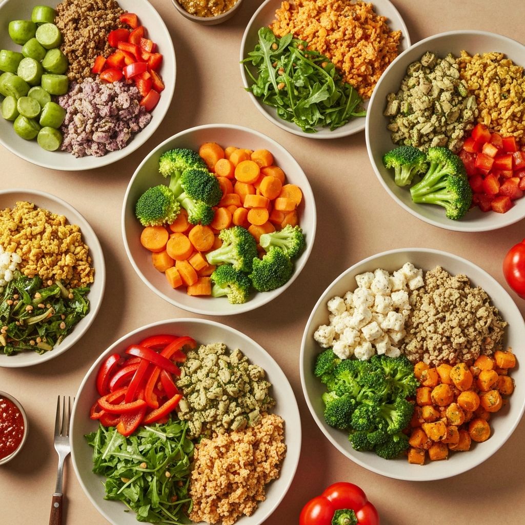 Diverse balanced meals